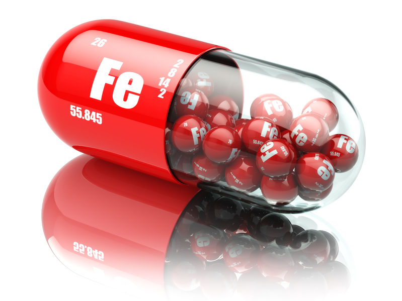 Iron Capsule one side is red the other clear