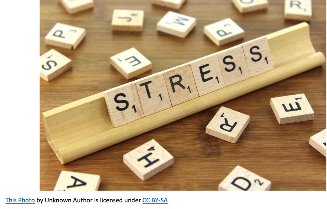 Stress spelled with Scrabble letters