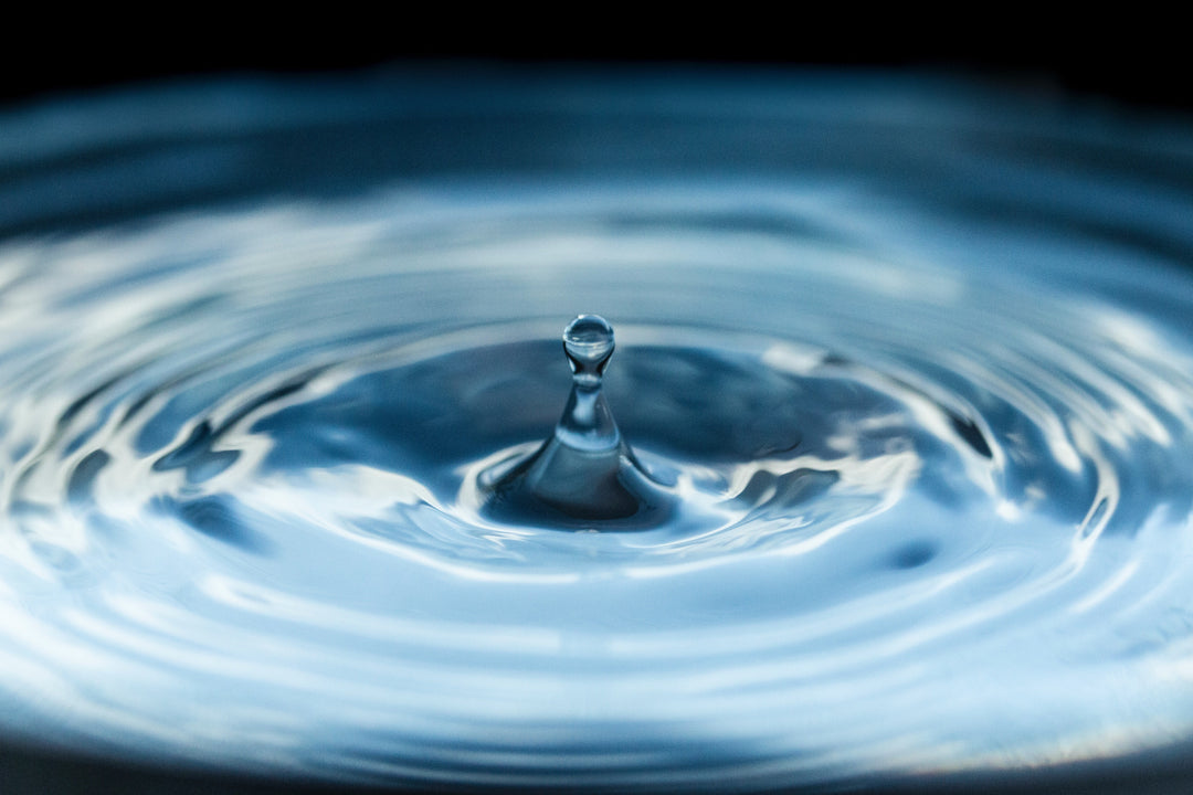 Water Rich Foods, Water drop causing ripples in water