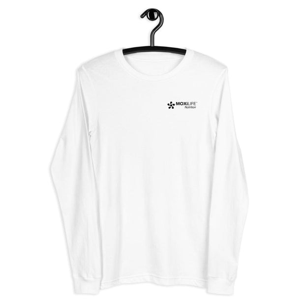 Unisex Long Sleeve Tee with MoxiLife Nutrition Logo